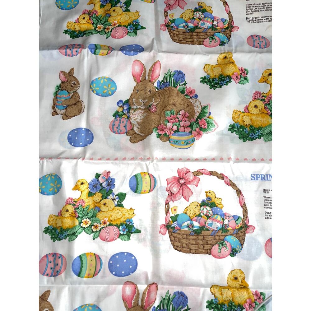 Cranston Print Woks VIP Easter Applique Crafts Quilting Multi-color 71” long
